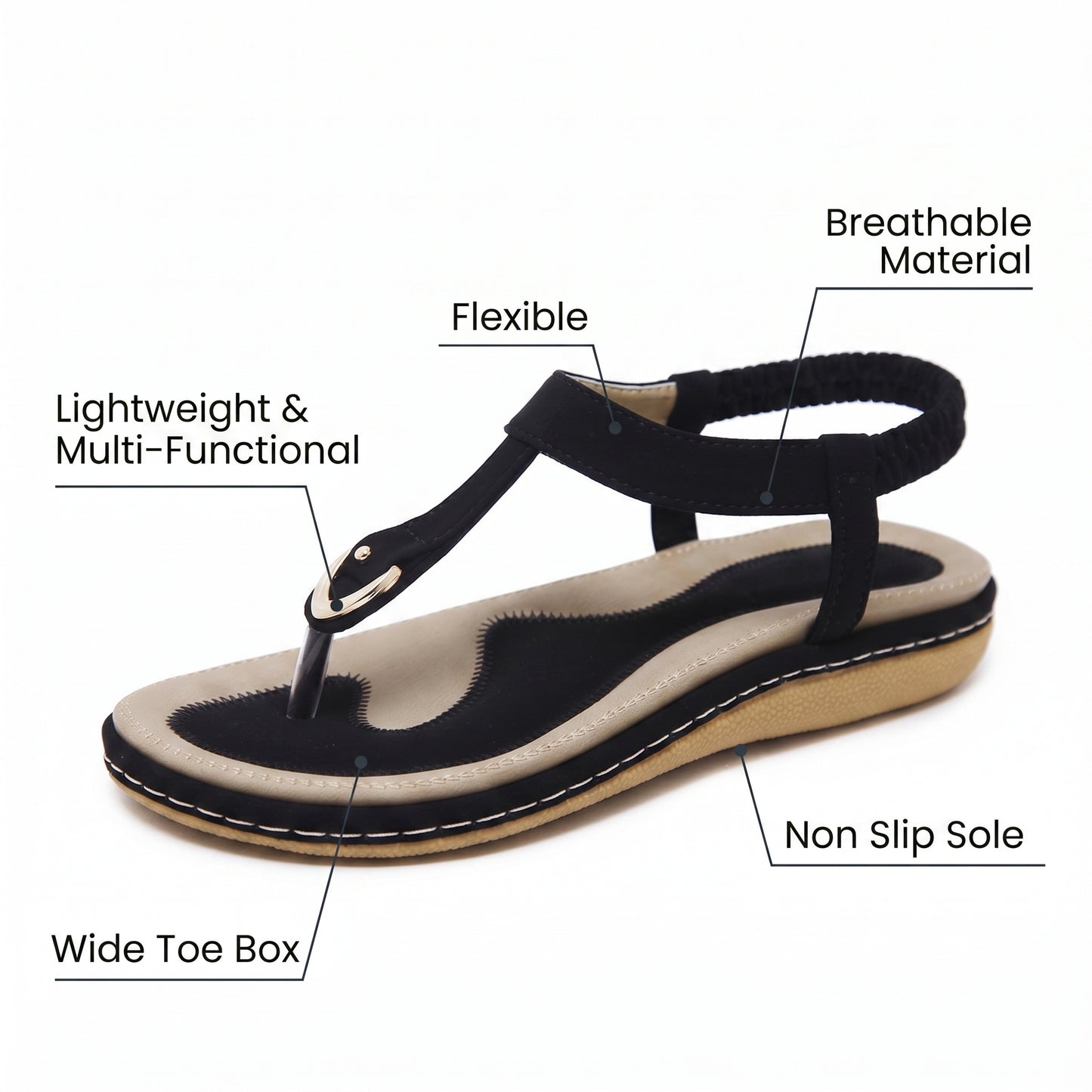 Graceful Orthopedic Flats for Modern Look