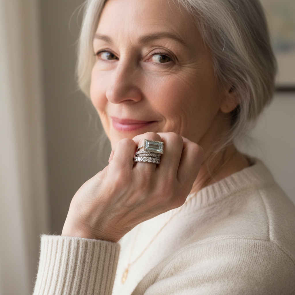 Delikatny rzemieślniczy Srebrny Komplet