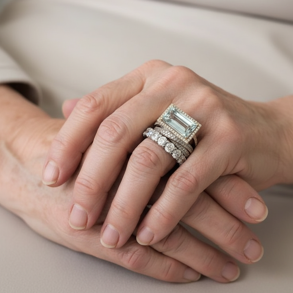 Delikatny rzemieślniczy Srebrny Komplet