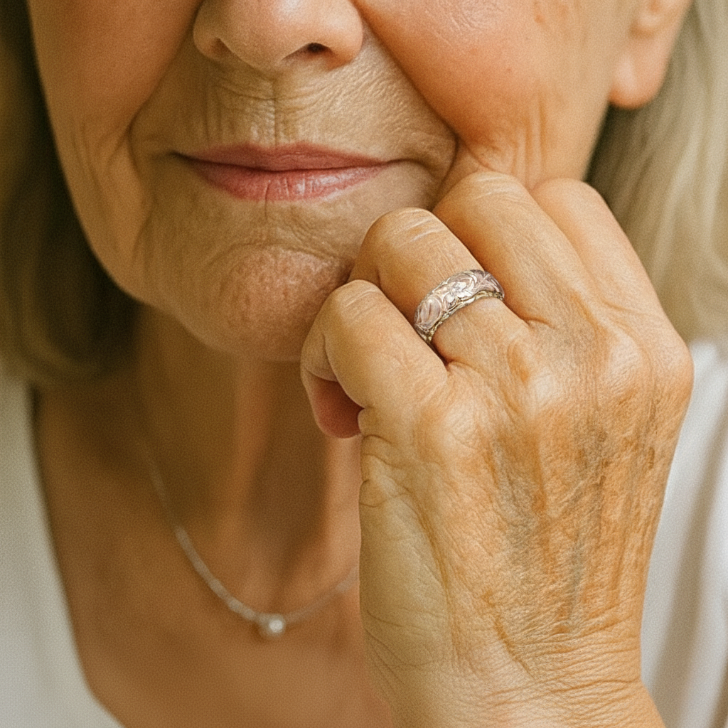 Ręcznie robiony vintage Złoty Pierścionek