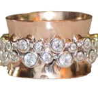 Ręcznie robiony vintage Złoty Pierścionek