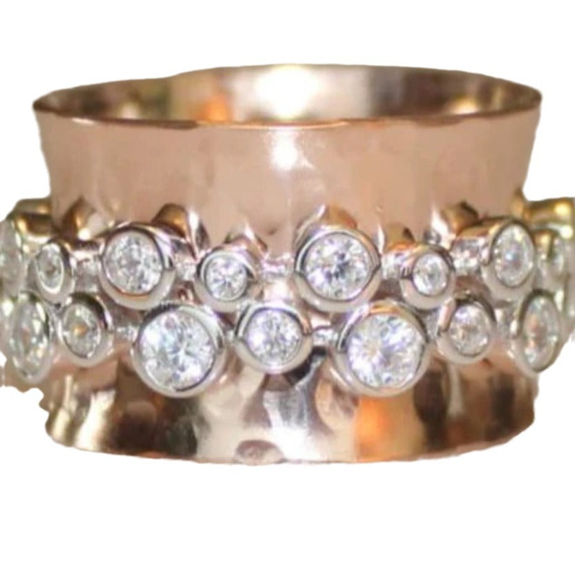 Ręcznie robiony vintage Złoty Pierścionek