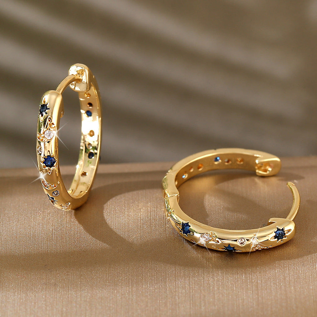 A Must-Have - Oszałamiający Złoty Kolczyk na co dzień