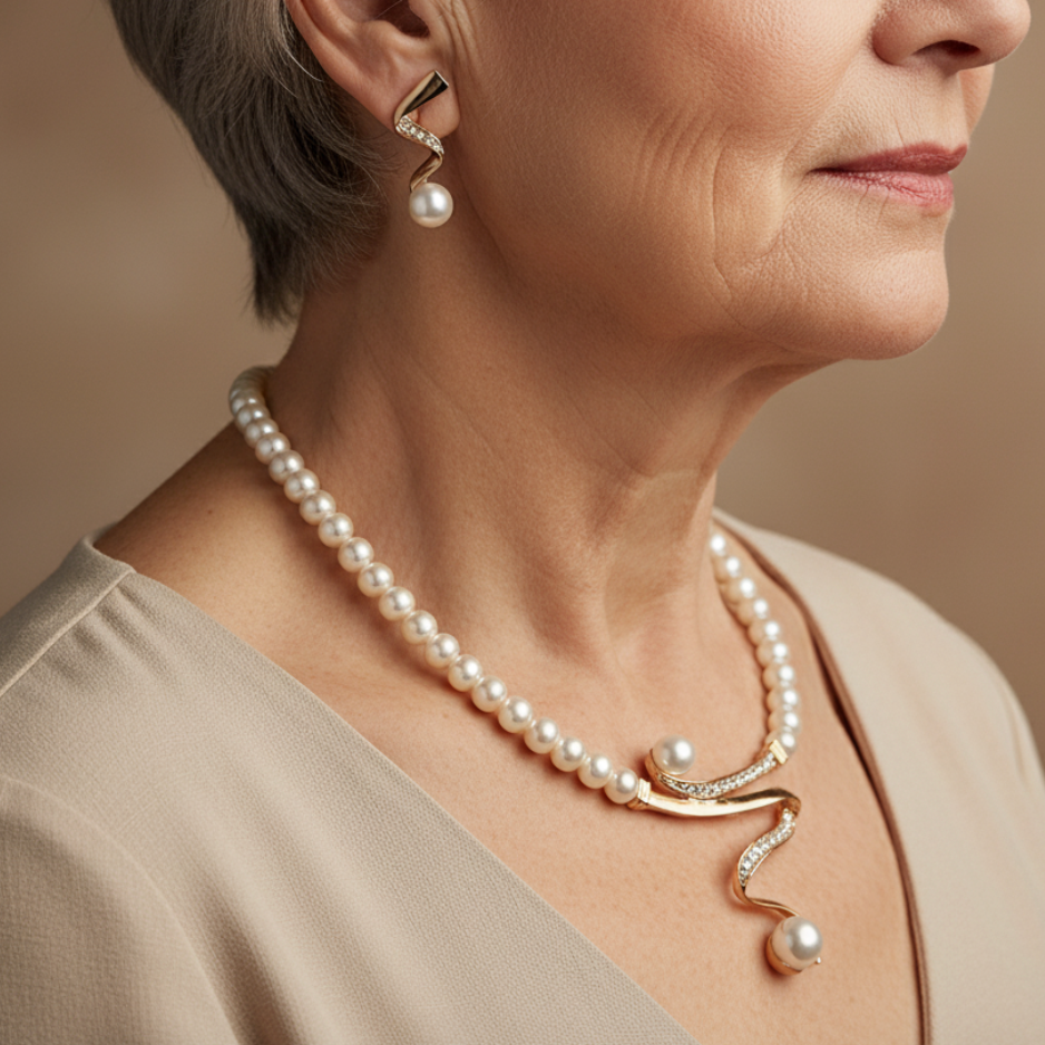 Klasyczny Perłowy Komplet z ponadczasowym urokiem